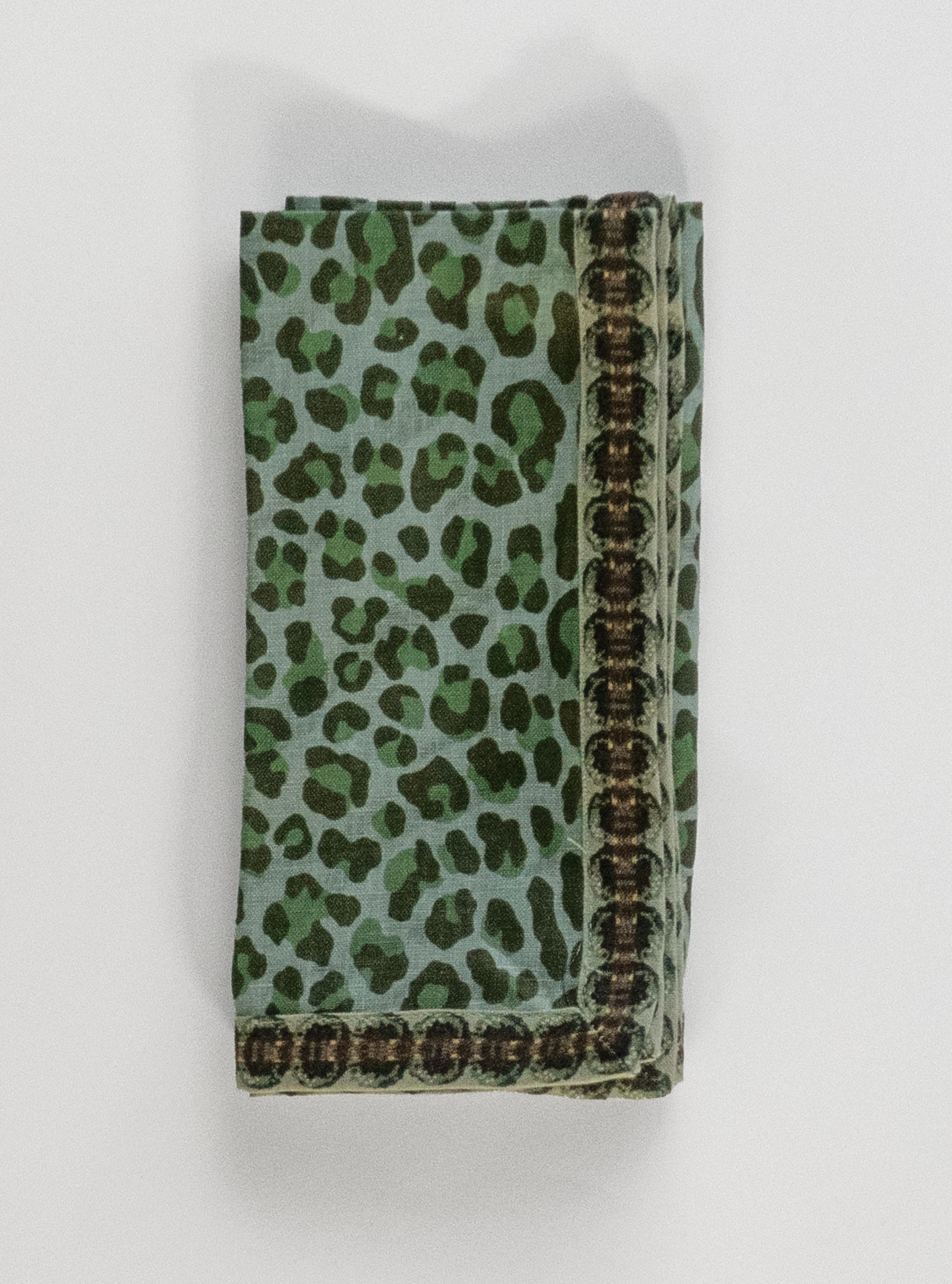 SET OF 4 LEOPARDO MIDNIGHT NAPKINS
