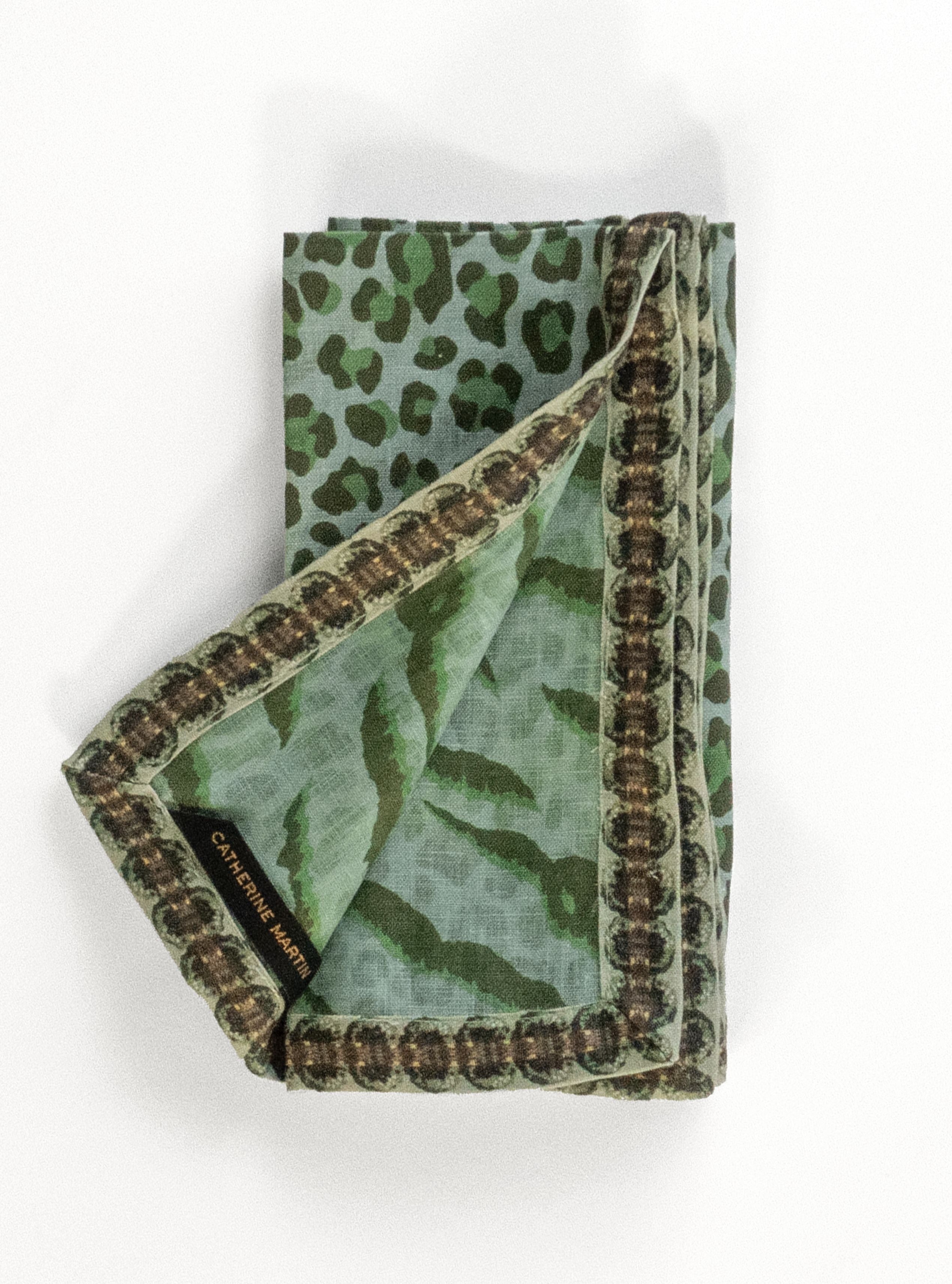 SET OF 4 LEOPARDO MIDNIGHT NAPKINS